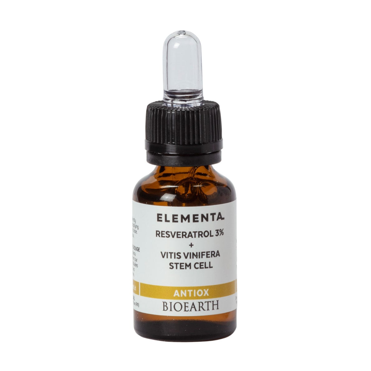 Уцінка! Антиоксидантна сироватка для обличчя Bioearth Elementa Antiox Resveratrol 3% + Vitis Vinifera Stem Cell, 15 мл